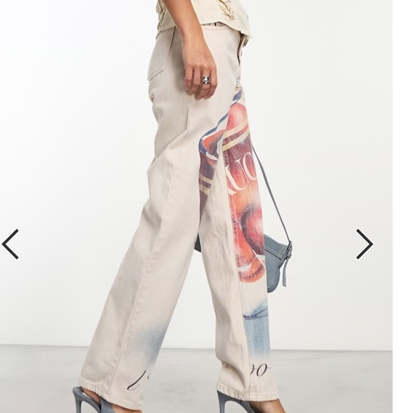 Fiorucci L’aperitivo Graphic Print Wide-Leg Jeans - Picture 7 of 8